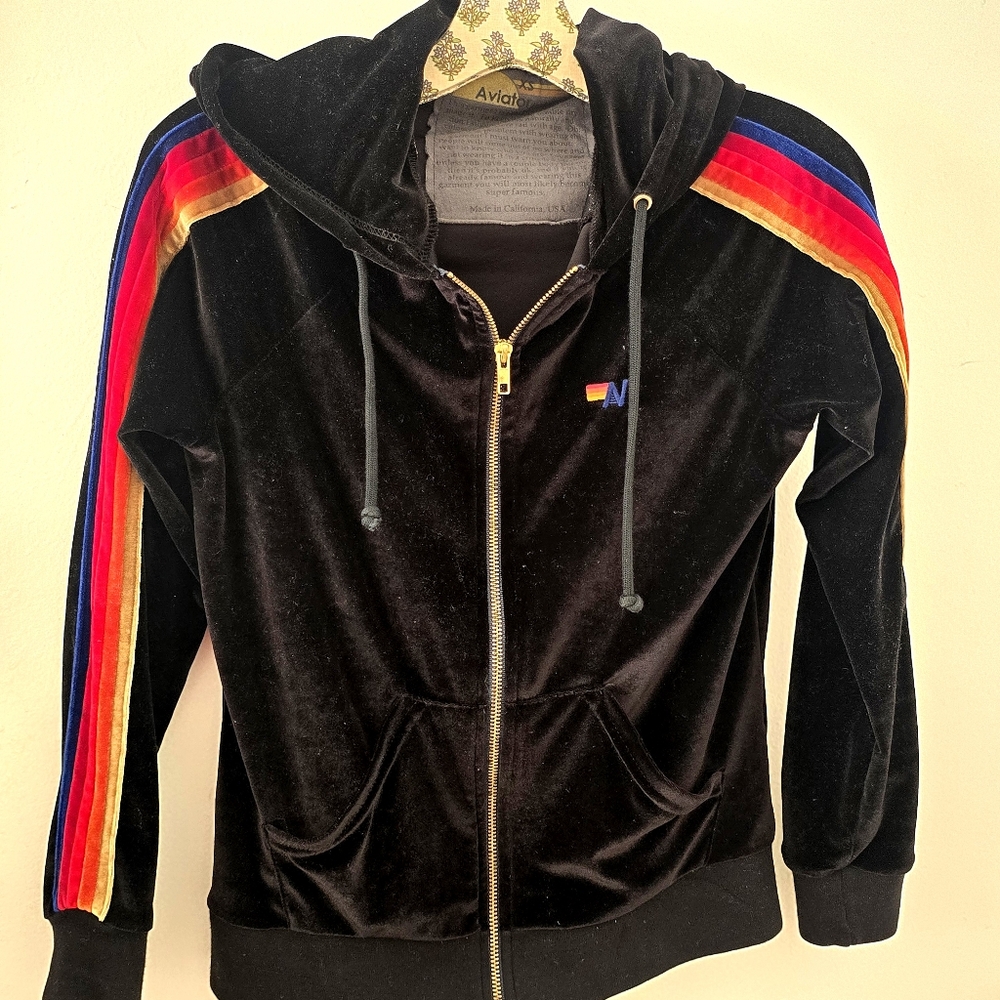 Black Velvet Hoodie Aviator Nation Hoodie